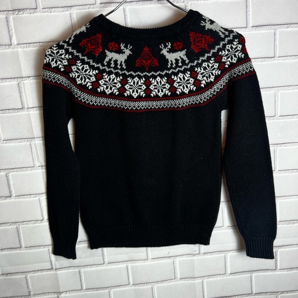 CHARTER CLUB Blue holidays Sweater with Red and White Reindeer Pattern/size S - Picture 4 of 10